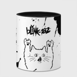 Кружка с полной запечаткой Blink 182 рок кот на светлом фоне - фото 2