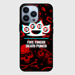 Чехол для iPhone 13 Pro Five Finger Death Punch rock glitch