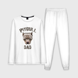 Мужская пижама с лонгсливом хлопок Pitbull dad