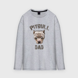 Женский лонгслив oversize хлопок Pitbull dad