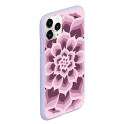 Чехол для iPhone 11 Pro Max матовый Цветочный узор в розовых тонах.  - фото 2
