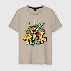 Мужская футболка хлопок Граффити Rock party