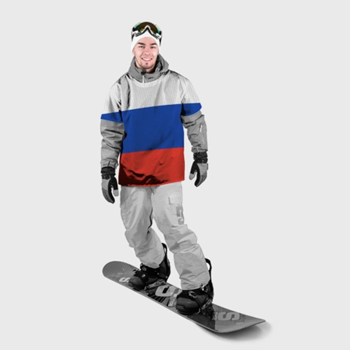 Накидка на куртку 3D Триколор - флаг России плетёный