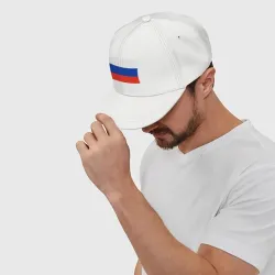 Кепка снепбек с прямым козырьком Триколор - флаг России плетёный - фото 7
