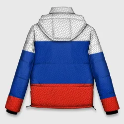 Мужская зимняя куртка 3D Триколор - флаг России плетёный - фото 2