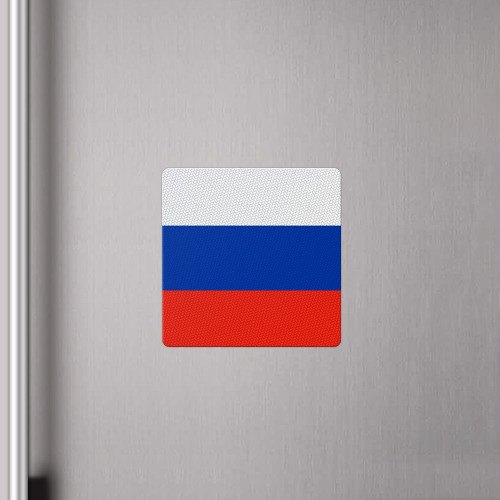 Магнит виниловый Квадрат Триколор - флаг России плетёный - фото 4