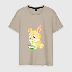Reading Bunny – Мужская футболка хлопок с принтом купить со скидкой в -20%