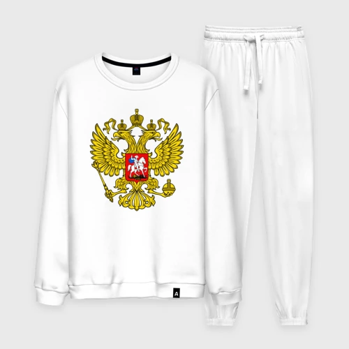 Мужской костюм хлопок Герб России - прозрачный фон