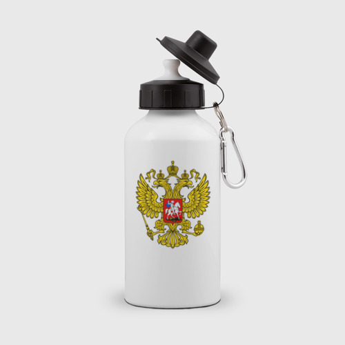 Бутылка спортивная Герб России - прозрачный фон