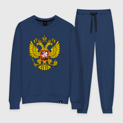 Женский костюм хлопок Герб России - прозрачный фон