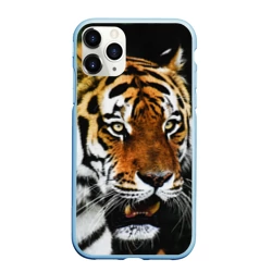 Чехол для iPhone 11 Pro Max матовый Боевой тигр