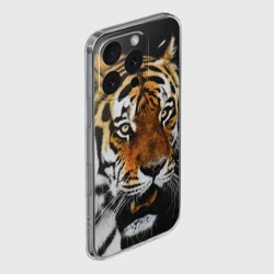 Чехол для iPhone 16 Pro Max силиконовый с защитой камеры Боевой тигр - фото 2