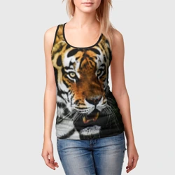 Женская майка 3D Боевой тигр - фото 2