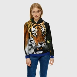 Женская толстовка 3D Боевой тигр - фото 2