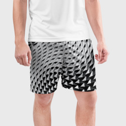 Мужские шорты спортивные Металлическая абстрактная броня - фото 2
