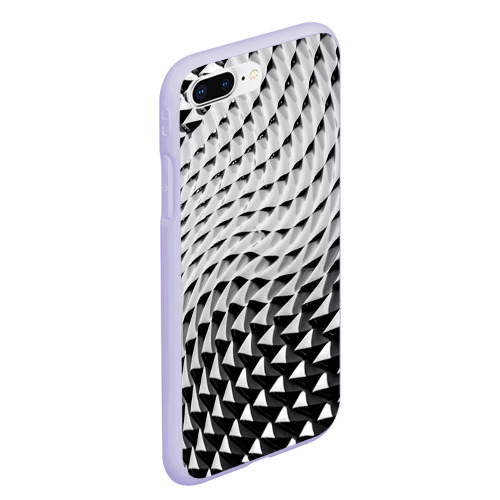 Чехол для iPhone 7Plus/8 Plus матовый с принтом Металлическая абстрактная броня, вид сбоку #3