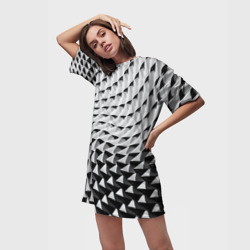 Платье-футболка 3D Металлическая абстрактная броня - фото 2