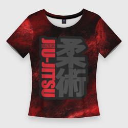 Женская футболка 3D Slim Jiu-Jitsu Bazilian Black-Red
