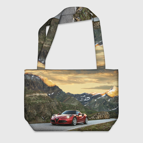 Пляжная сумка 3D Альфа - Ромео на горной дороге - фото 2