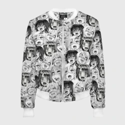 Женский бомбер 3D Разные девушки Ахегао