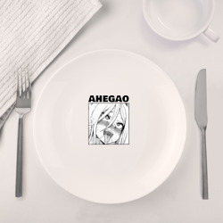 Набор: тарелка + кружка Рисунок ахегао - фото 2