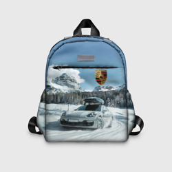 Porsche on a mountain winter road – Детский рюкзак 3D с принтом купить со скидкой в -33%