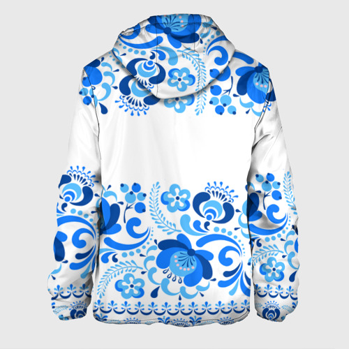 Мужская куртка 3D Россия голубой узор, цвет 3D печать - фото 2