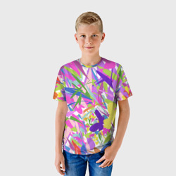 Детская футболка 3D Сочные краски лета и бабочки - фото 2