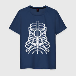 Гитара-скелет – Мужская футболка хлопок с принтом купить со скидкой в -20%