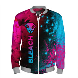 Мужской бомбер 3D Bleach - neon gradient: по-вертикали