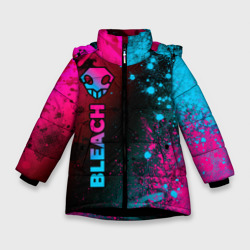 Зимняя куртка для девочек 3D Bleach - neon gradient: по-вертикали