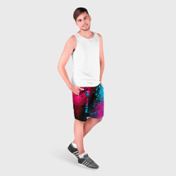 Мужские шорты 3D Bleach - neon gradient: по-вертикали - фото 2