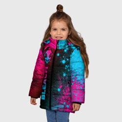 Зимняя куртка для девочек 3D Bleach - neon gradient: по-вертикали - фото 2