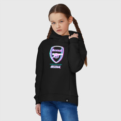 Детское худи Oversize хлопок Arsenal FC в стиле glitch - фото 2