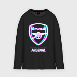 Мужской лонгслив oversize хлопок Arsenal FC в стиле glitch