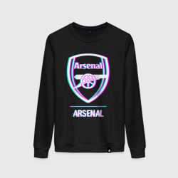 Женский свитшот хлопок Arsenal FC в стиле glitch