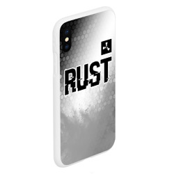 Чехол для iPhone XS Max матовый Rust glitch на светлом фоне: символ сверху - фото 2