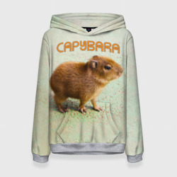 Женская толстовка 3D Детёныш капибара
