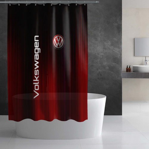 Штора 3D для ванной Volkswagen art - фото 2