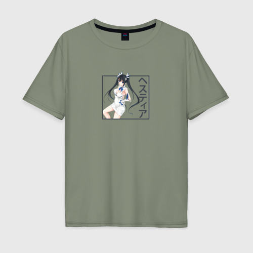 Мужская футболка хлопок Oversize с принтом Красотка Гестия, вид спереди #2