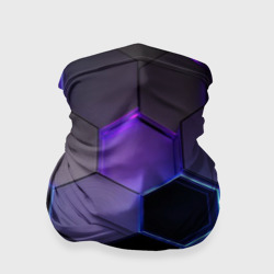 Бандана-труба 3D Стеклянные цветные соты - текстура