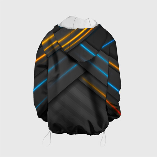 Детская куртка 3D Переплетение полос, цвет белый - фото 2
