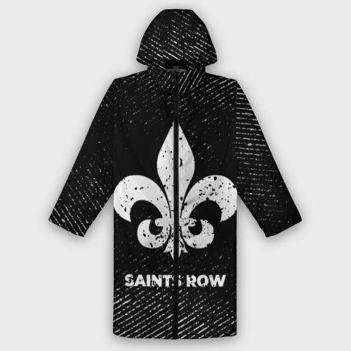 Женский дождевик 3D Saints Row с потертостями на темном фоне, цвет белый