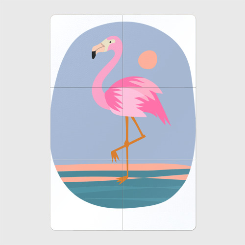 Магнитный плакат 2Х3 Фламинго розовый и красивый