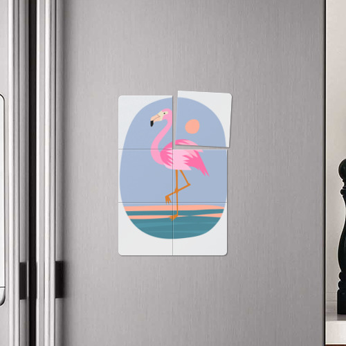 Магнитный плакат 2Х3 Фламинго розовый и красивый - фото 4