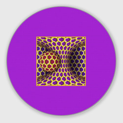 Круглый коврик для мышки Вращающийся шар - оптическая иллюзия