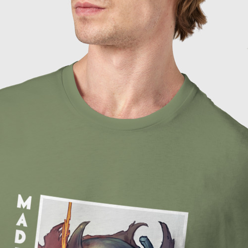 Мужская футболка хлопок Reg art, цвет авокадо - фото 6