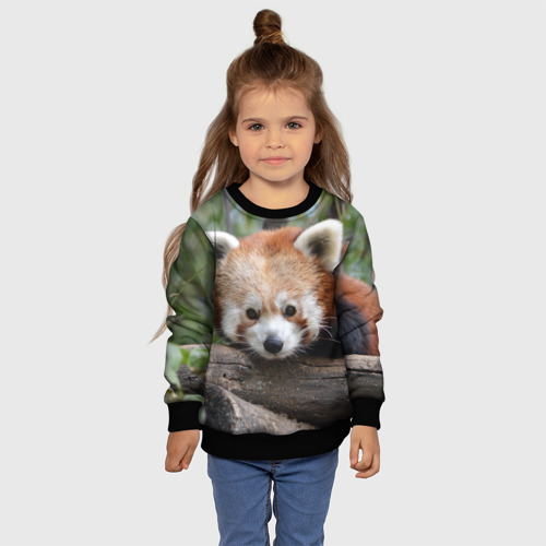 Детский свитшот 3D с принтом Красная панда, фото #4