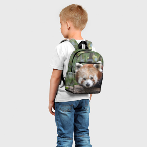 Детский рюкзак 3D с принтом Красная панда, фото на моделе #1