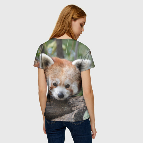 Женская футболка 3D Красная панда, цвет 3D печать - фото 4
